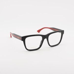 Gucci GG1870O 005 Eyeglasses Black/Red 56mm Square Frame